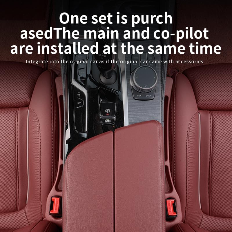 Mtverver 2PCS Car Seat Gap Filler Organizer with Phone Holder,[Upgrade Version] Car Seat Gap Organizer for Prevent Falling,Essential Car Accessories Car Side Seat Gap Filler (Claret) - Image 5